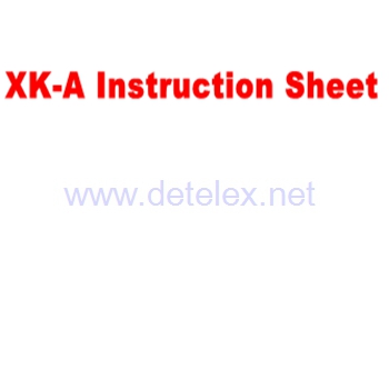 XK-A600 airplance parts Instruction sheet - Click Image to Close